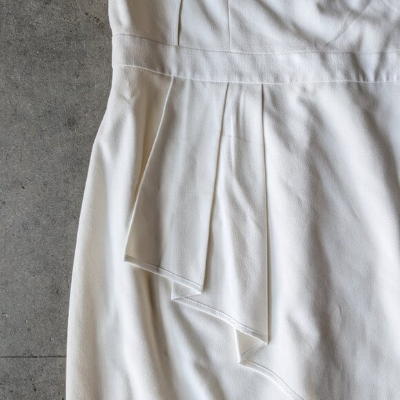 BCBGMaxAzria Siri White Sleeveless Layered Sheath Mini Dress size 12 - Picture 5 of 10